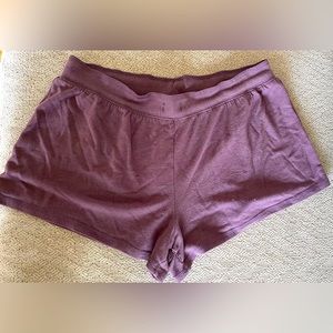 Purple pajama shorts